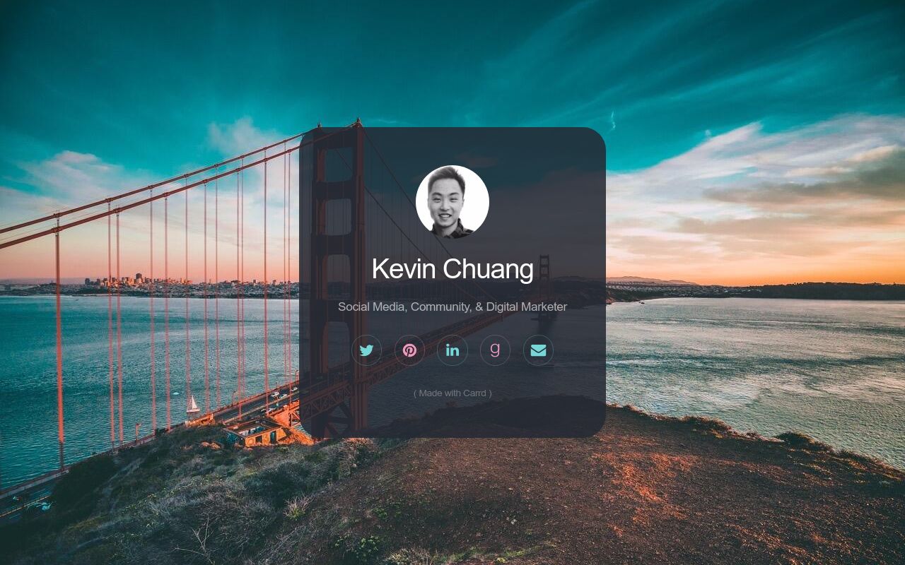 Carrd profile picture for @kevin
